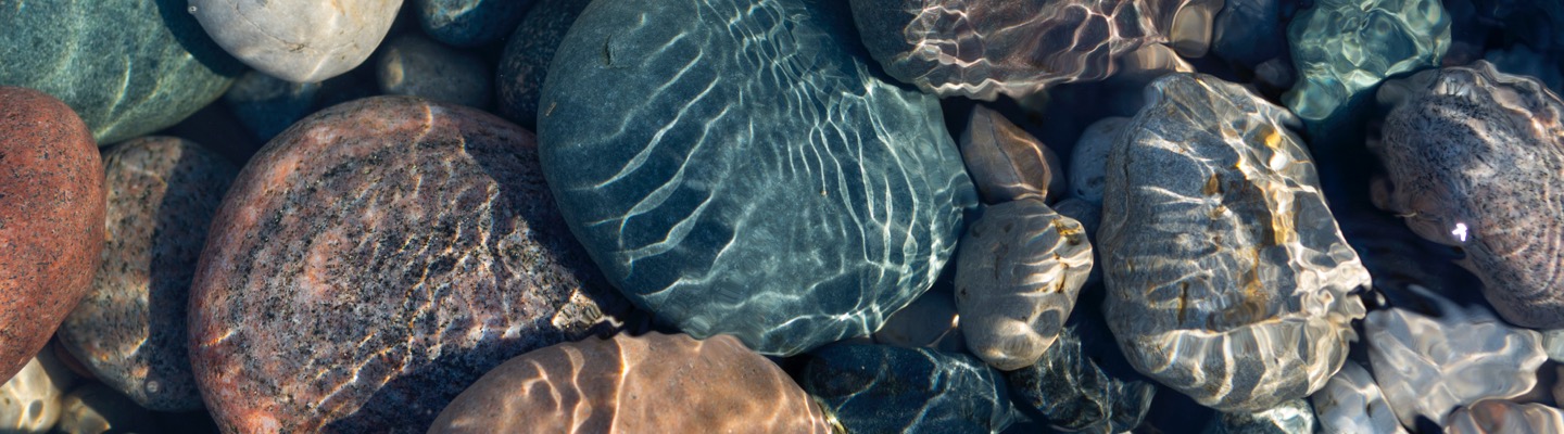 rocks in a lake